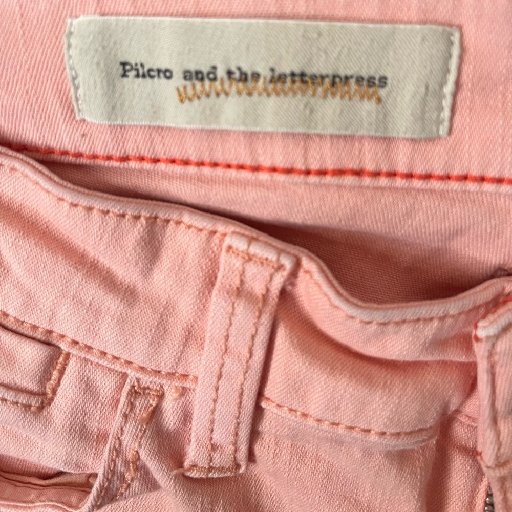 Anthropologie Pilcro and the Letterpress Light Orange Jeans Size 25 - Picture 3 of 5